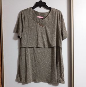 Joymom XL Maternity Nursing Casual Shirt